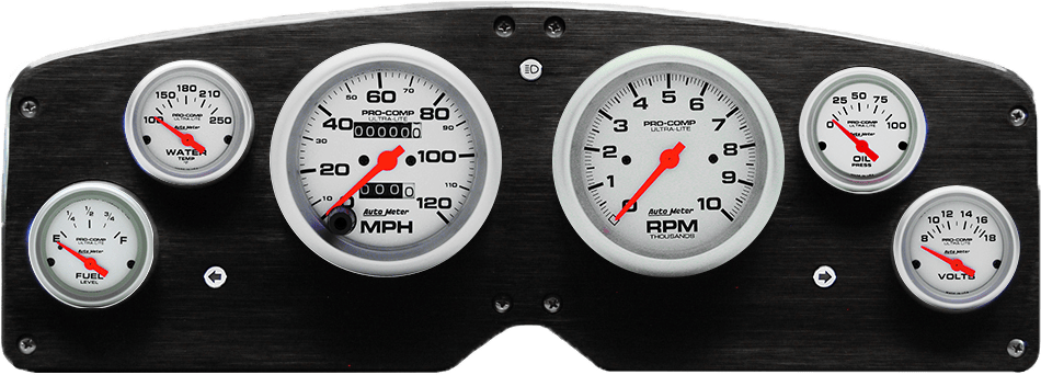 1954-1955 GMC Truck Billet Aluminum Gauge Panel w/ Ultra-Lite gauges