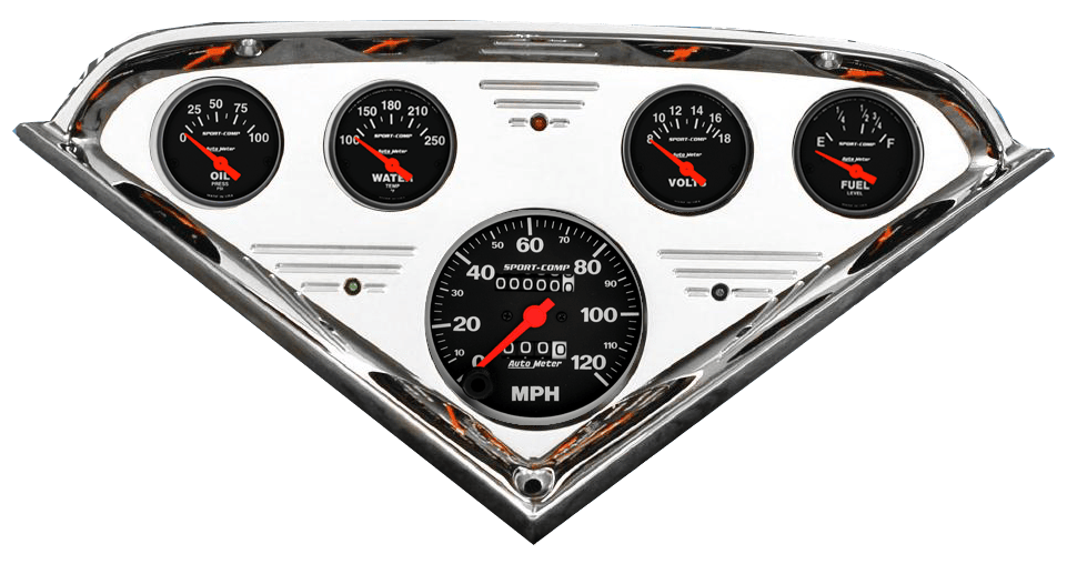 1955-1959 Chevy Truck Billet Aluminum Gauge Panel w/ Sport-Comp Gauges