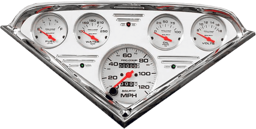 1955-1959 Chevy Truck Aluminum Gauge Panel w/ Ultra-Lite Gauges