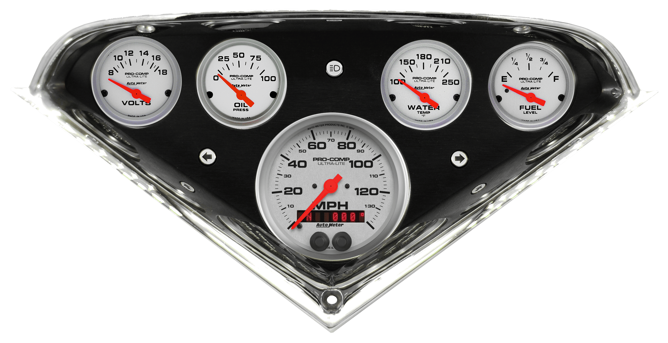 1955-1959 Chevy Truck Aluminum Gauge Panel w/ AutoMeter Ultra-Lite Gauges