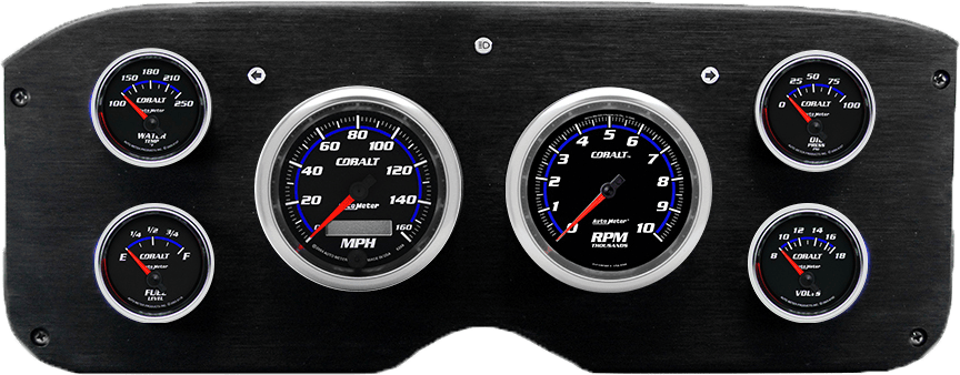 1955-1959 GMC Truck Aluminum Gauge Panel w/ Auto Meter Cobalt Gauges