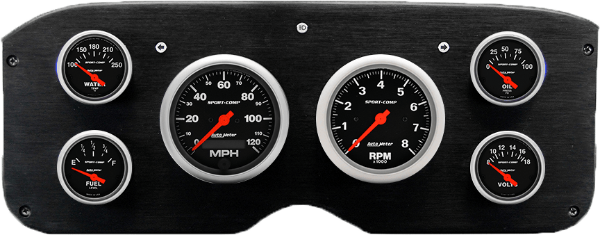 1955-1959 GMC Truck Billet Aluminum Gauge Panel w/ Sport-Comp gauges