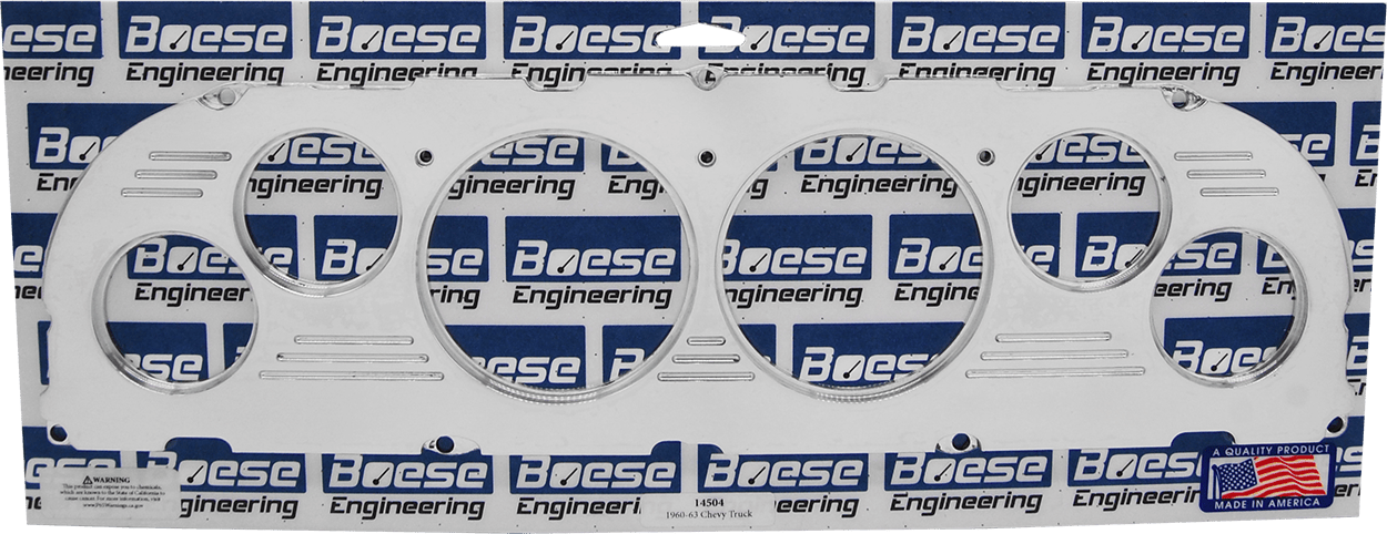 1960-1963 Chevy Truck 6 gauge Billet Aluminum Gauge Panels