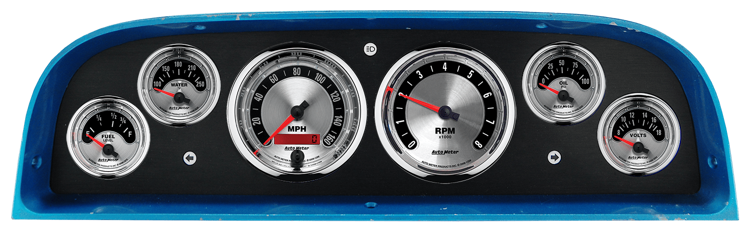1960-1963 Chevy Truck Aluminum Dash Insert w/ Auto Meter American Muscle Gauges
