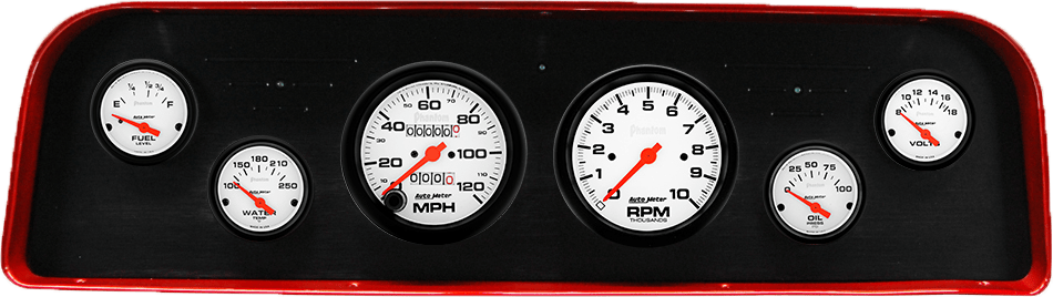 1960-1961 GMC Truck Billet Aluminum Gauge Panel w/ Auto Meter Phantom Gauges