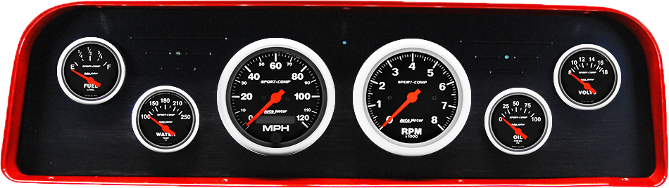 1960-1961 GMC Truck Billet Aluminum Gauge Panel w/ Sport-Comp gauges