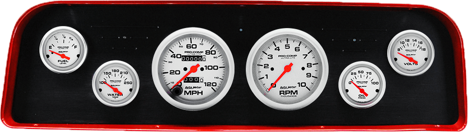 1960-1961 GMC Truck Billet Aluminum Gauge Panel w/ Ultra-Lite gauges