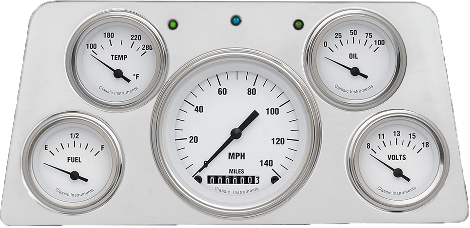 1960-1961 GMC Truck Billet Aluminum 5 Gauge Direct Fit Panel w/ Classic Instruments Gauges