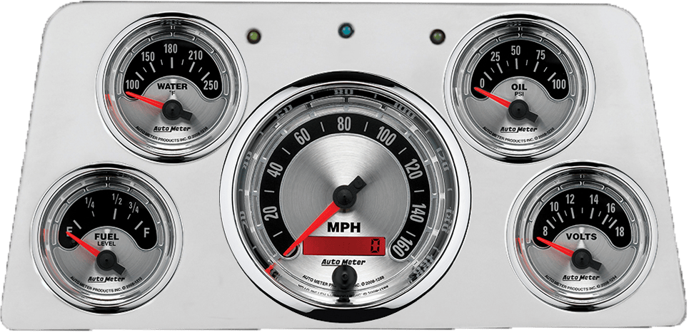 1960-1961 GMC Truck Aluminum 5 Gauge Panel w/ Auto Meter American Muscle Gauges