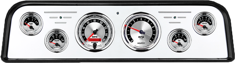 1962-1966 GMC Truck Aluminum Dash Insert w/ Auto Meter American Muscle Gauges