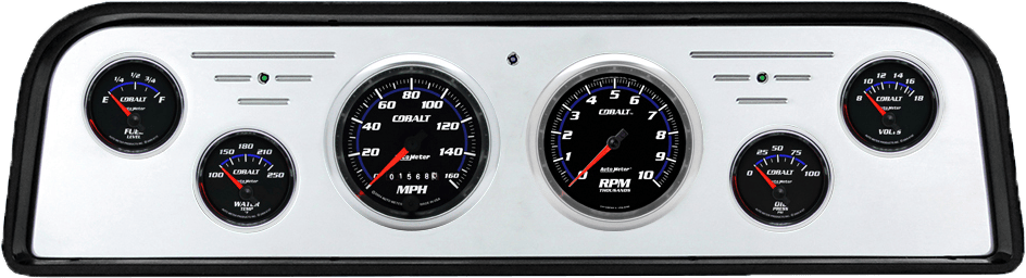 1962-1966 GMC Truck Aluminum Gauge Panel w/ Auto Meter Cobalt Gauges