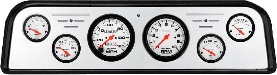 1962-1966 GMC Truck Billet Aluminum Gauge Panel w/ Auto Meter Phantom Gauges