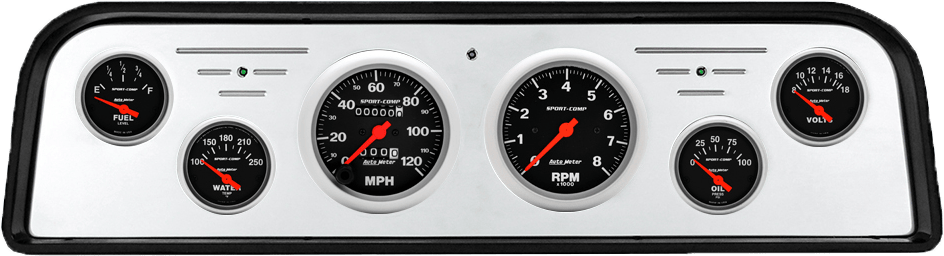 1962-1966 GMC Truck Billet Aluminum Gauge Panel w/ Sport-Comp gauges