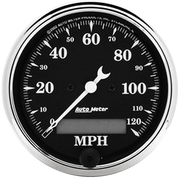 1787 Auto Meter Old Tyme Black 3 1/8" Electric 0-120 MPH Speedometer