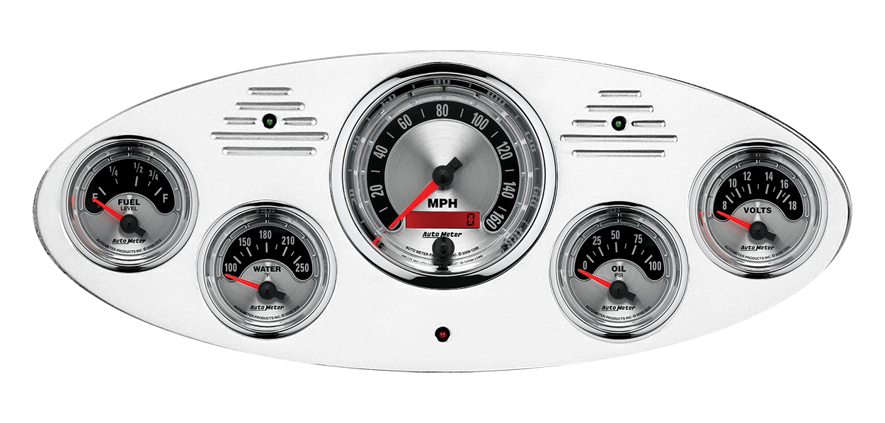 1934 Ford Truck Aluminum Dash Insert w Auto Meter American Muscle Gauges