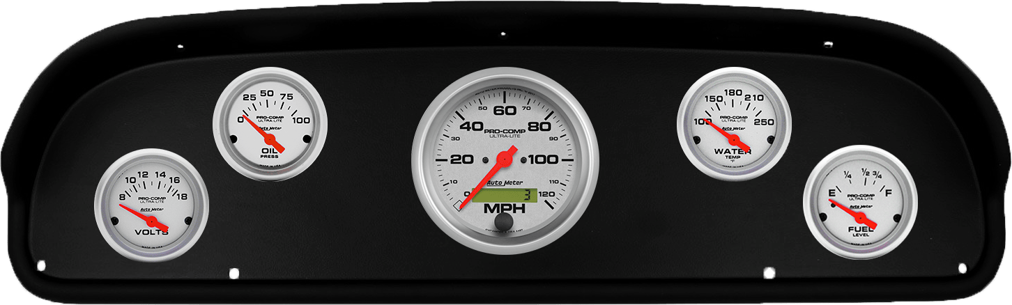 1957-1960 Ford Truck ABS Gauge Panel w/ AutoMeter Ultra-Lite Gauges