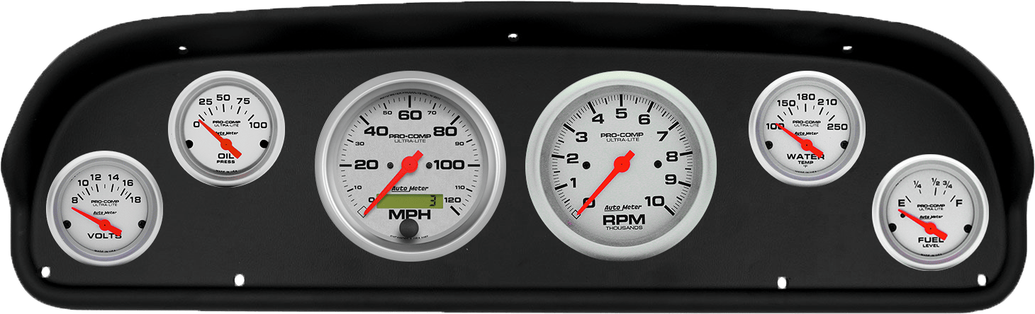 1957-1960 Ford Truck ABS Gauge Panel w/ AutoMeter Ultra-Lite Gauges