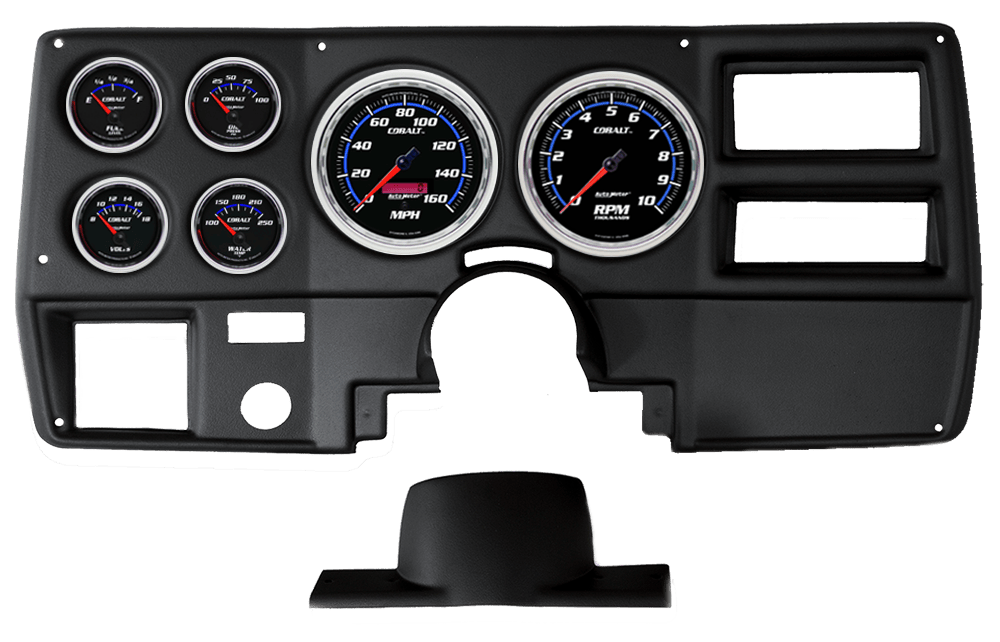 1973-1983 Chevy C/K Series Truck Auto Meter Direct Fit ABS Instrument Panel w/ Auto Meter Cobalt Gauges