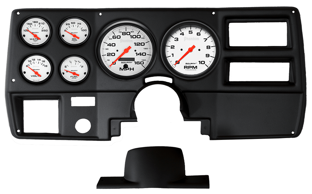 1973-1983 Chevy C/K Series Truck Auto Meter Direct Fit ABS Instrument Panel w/ Auto Meter Phantom Gauges