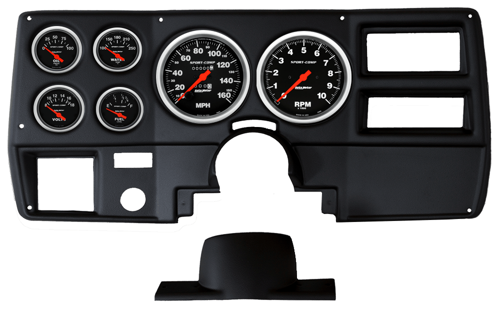 1973-1983 Chevy C/K Series Truck Auto Meter Direct Fit ABS Instrument Panel w/ Auto Meter Sport Comp Gauges