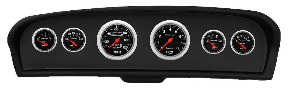 1961-1966 Ford Truck Instrument Panel w/ AutoMeter Sport-Comp Gauges