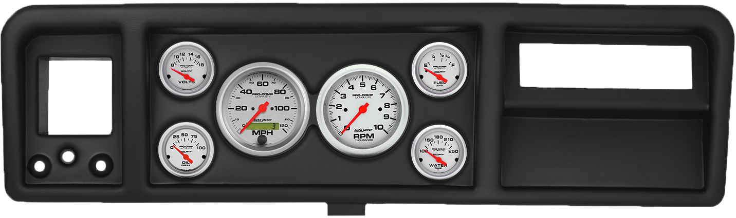 1973-1979 Ford Truck ABS Gauge Panel w/ AutoMeter Ultra-Lite Gauges