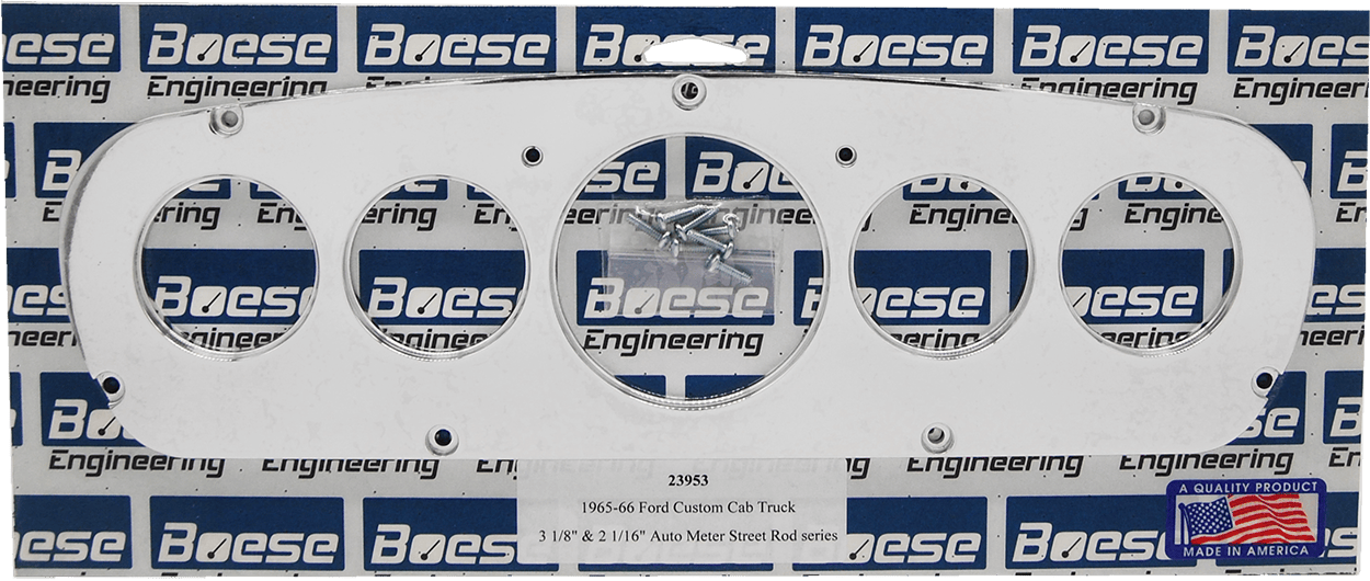1965-1966 Ford Custom Cab Truck 5 gauge Aluminum Gauge Panels