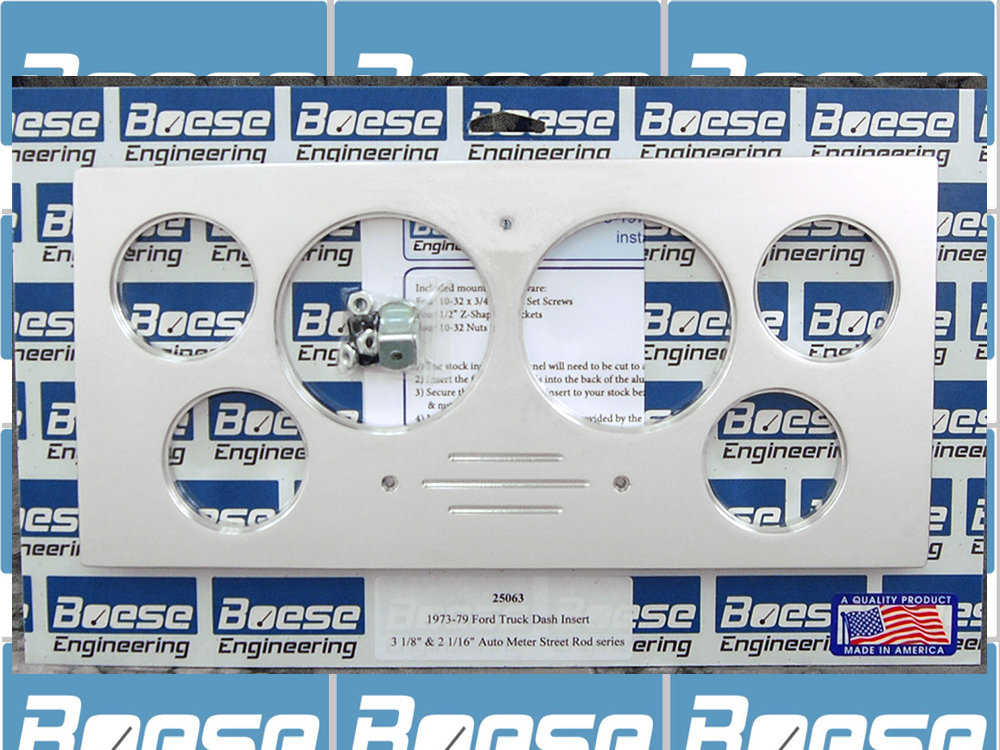 1973-1979 F-100 Billet Aluminum Dash Insert 3 1/8" & 2 1/16" Auto Meter Street Rod Series Gauges