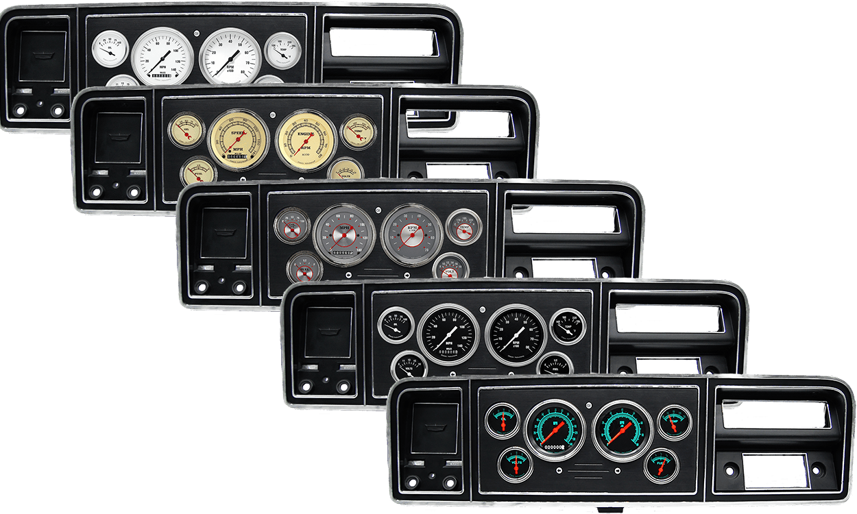 1973-1979 Ford Truck Aluminum Gauge Panels w/ Classic Instruments Gauges