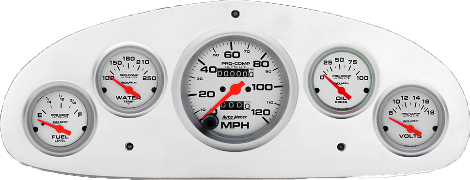 1934 Chevy Master Aluminum Gauge Panel w/ AutoMeter Ultra-Lite Gauges
