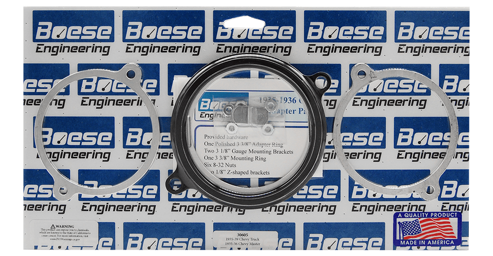 1935-1936 Chevy Master or 1935-1939 Chevy Truck Gauge Adapter Panels for Auto Meter 3 3/8" & 3 1/8" Gauges