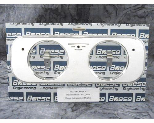 1937-1938 Chevy Car Aluminum 2 Gauge Panel for 3 3/8" Auto Meter, Classic Instruments, or Dolphin