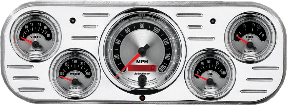 1937-1938 Chevy Car Aluminum Dash Insert w/ Auto Meter American Muscle Gauges