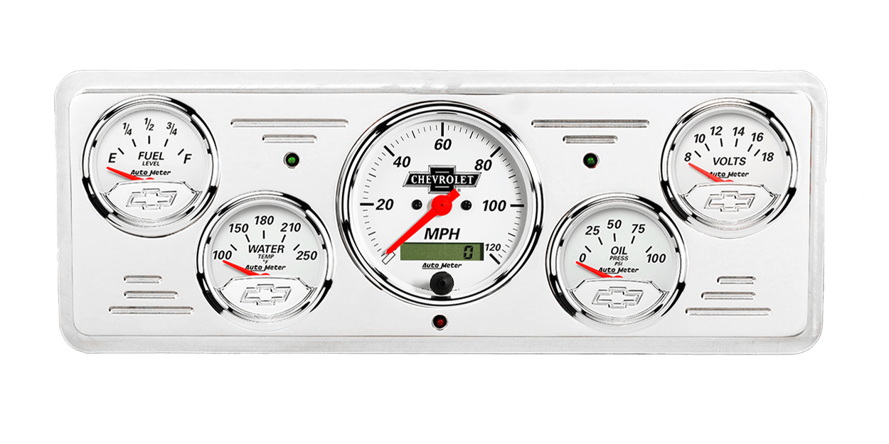 1939 Chevy Car Billet Aluminum Gauge Panel With Auto Meter Chevy Vintage Gauges