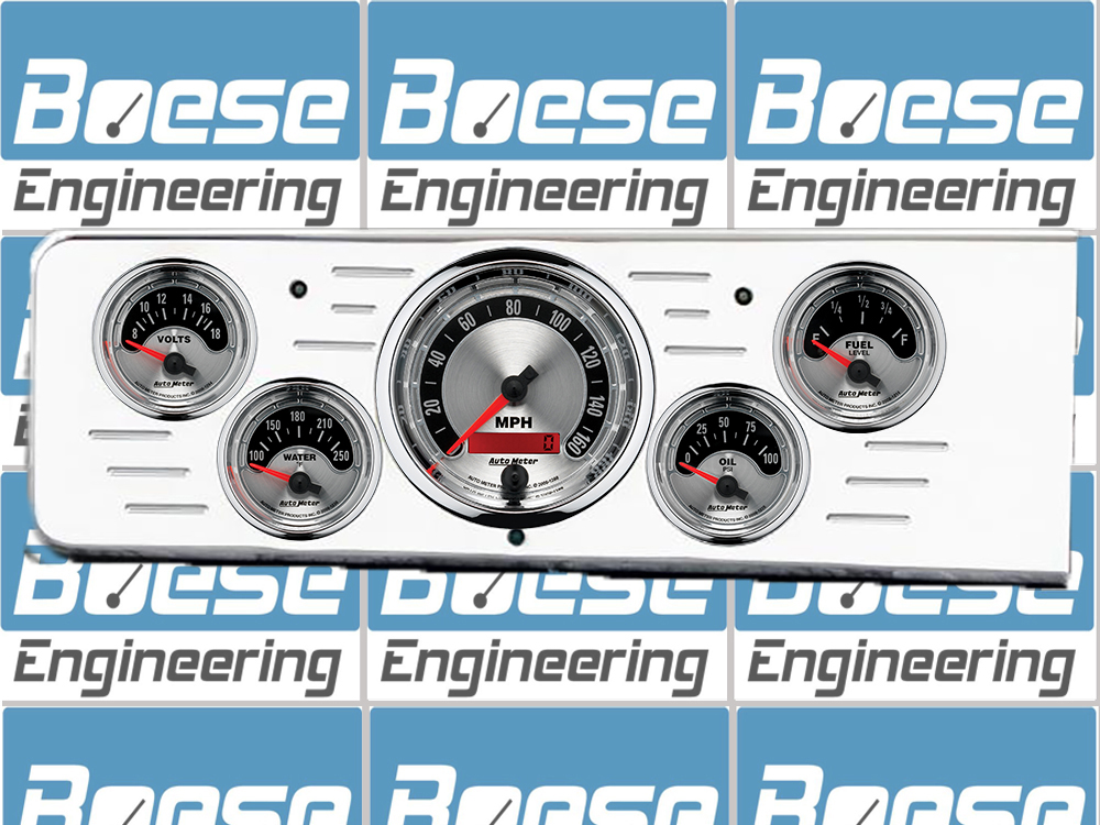 1940 Chevy Car Billet Aluminum Dash Insert w Auto Meter American Muscle Gauges