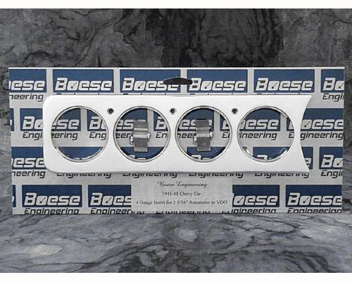 1941-1948 Chevy Car Aluminum 4 Gauge Dash Panels (3 holes for LED lights)
