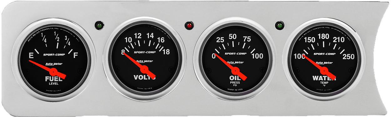 1941-1948 Chevy Car 4 Gauge Dash Insert w/ AutoMeter Sport-Comp Gauges