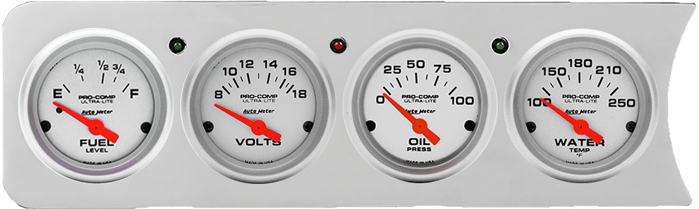 1941-1948 Chevy Car 4 Gauge Insert w/ Auto Meter Ultra-Lite Gauges