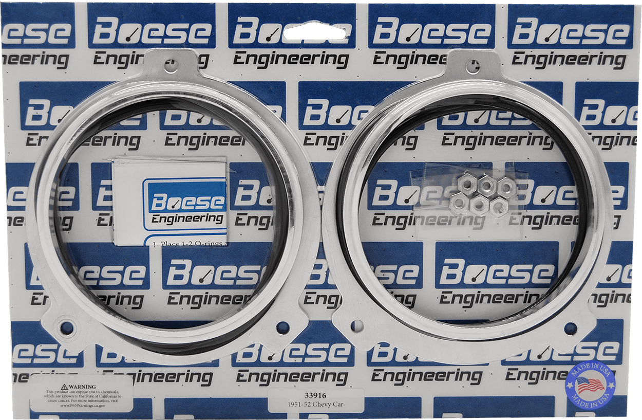 1951-1952 Chevy Car Aluminum Adapter Rings for 5" Quads (Auto Meter, Classic Instruments or Dolphin)