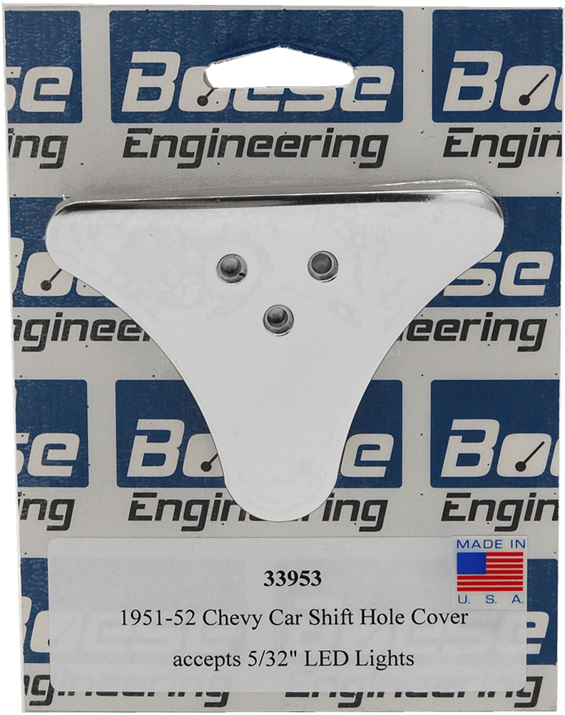 1951-1952 Chevy Car Aluminum Shift Hole Cover (accepts 5/32" LED lights)