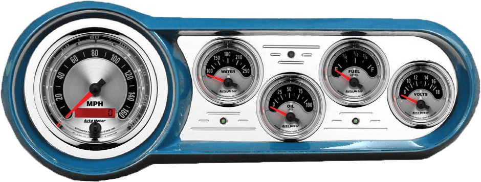1953-1954 Chevy Car Billet Aluminum Dash Insert w/ Auto Meter American Muscle Gauges