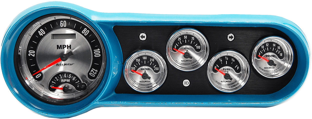 1953-1954 Chevy Car Billet Aluminum Dash Insert w/ Auto Meter American Muscle Gauges
