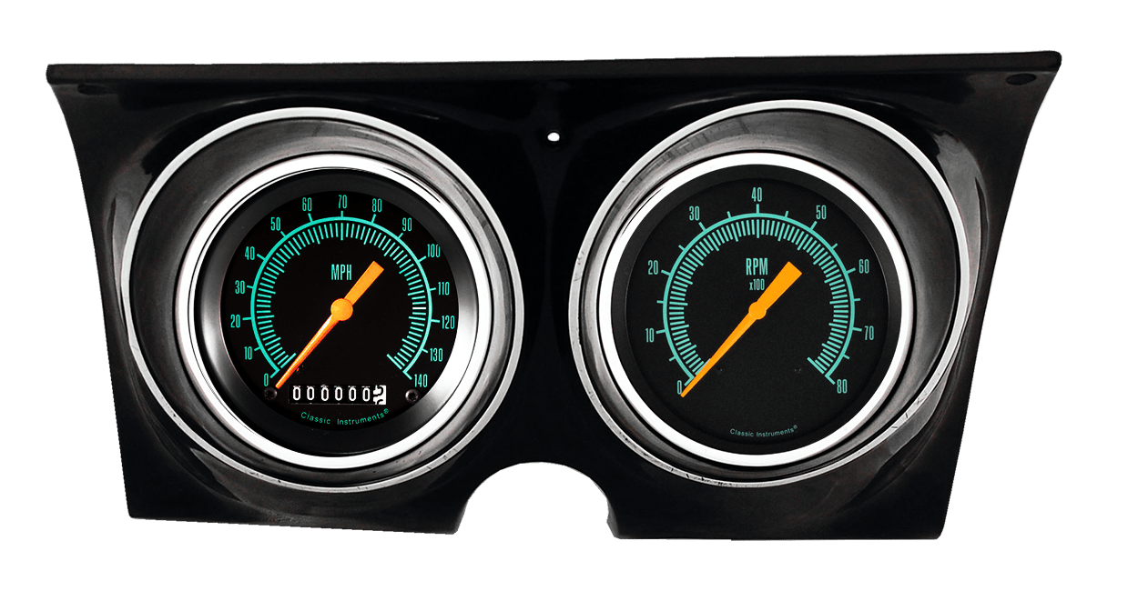 1967-1968 Chevy Camaro Aluminum Adapter Rings w/ Classic Instruments G/Stock Gauges