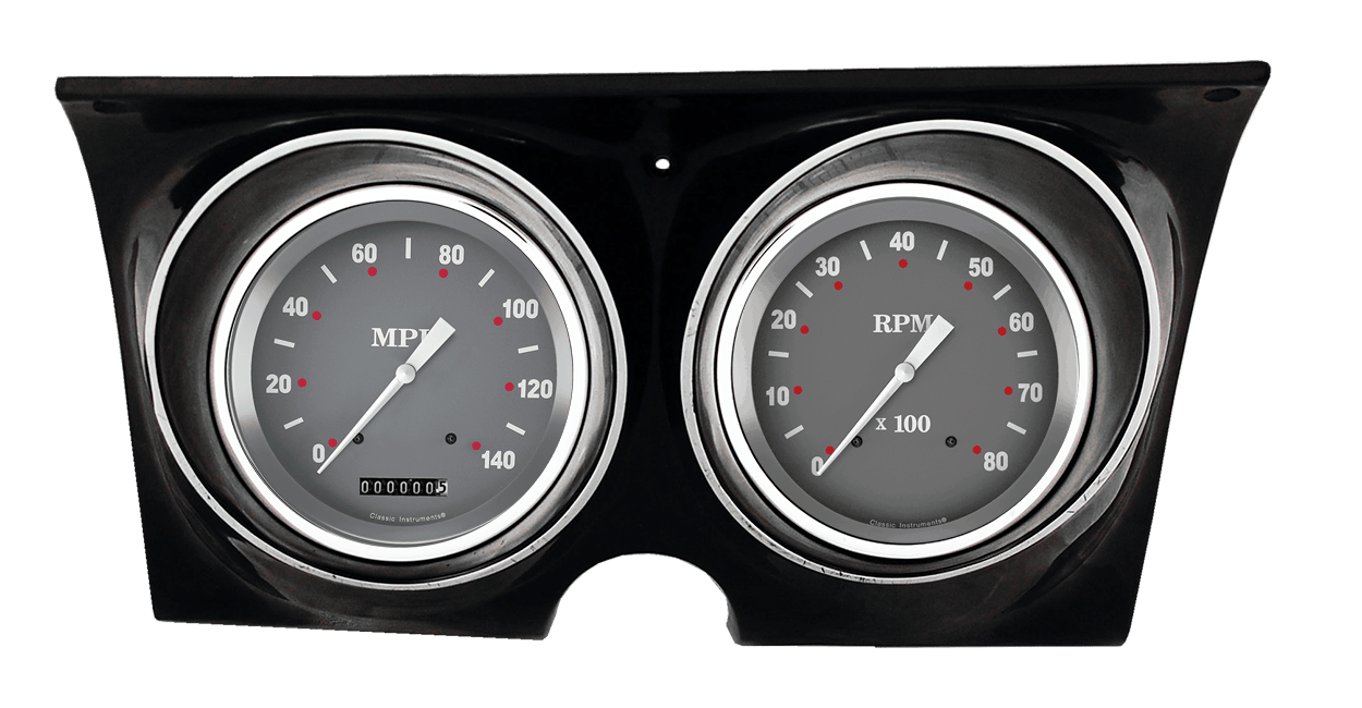 1967-1968 Chevy Camaro Aluminum Adapter Rings w/ Classic Instruments SG Series Gauges