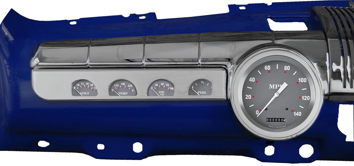 1942-1948 Ford Aluminum Gauge Panels w/ Classic Instruments SG Series Gauges