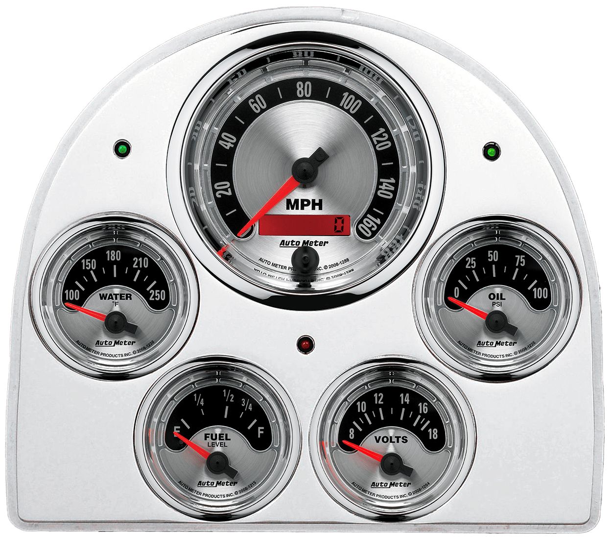 1952-1953 Ford Car Aluminum Dash Insert w Auto Meter American Muscle Gauges