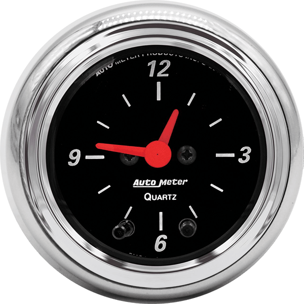 1952-1953 Ford Car Clock Insert w/ Auto Meter Designer Black Clock