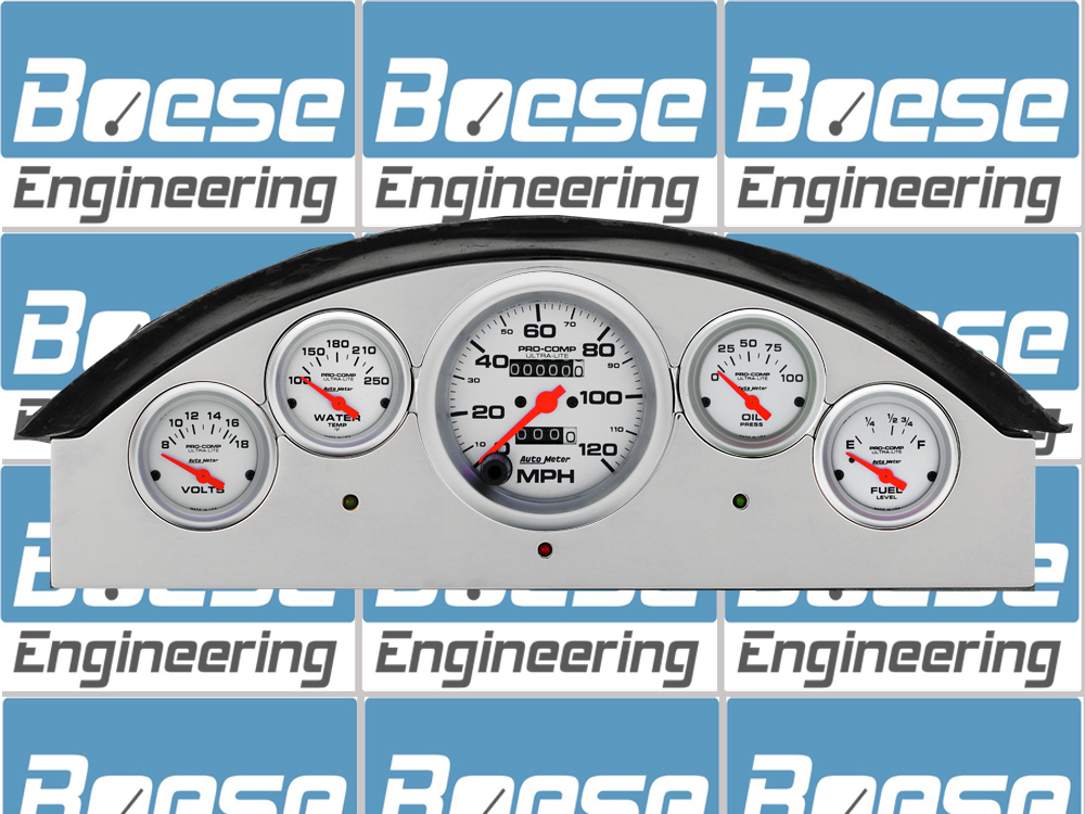 1957 Ford Fairlane Aluminum Gauge Panel w/ Ultra-Lite gauges