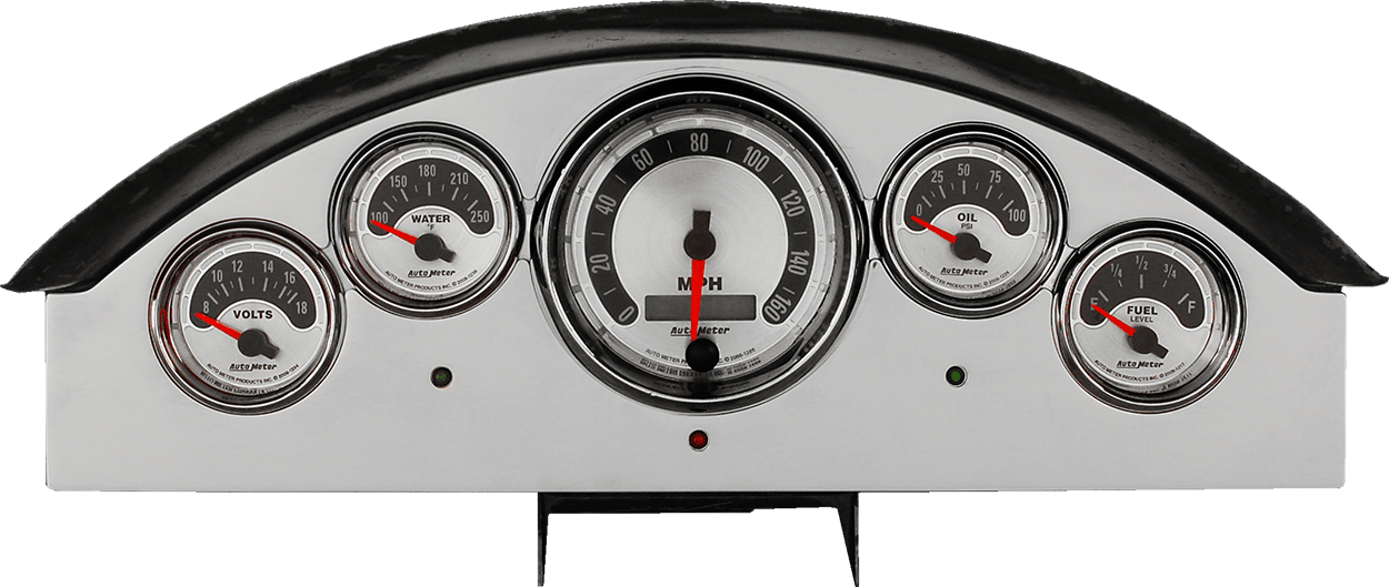 1957 Ford Fairlane Aluminum Dash Insert w/ Auto Meter American Muscle Gauges