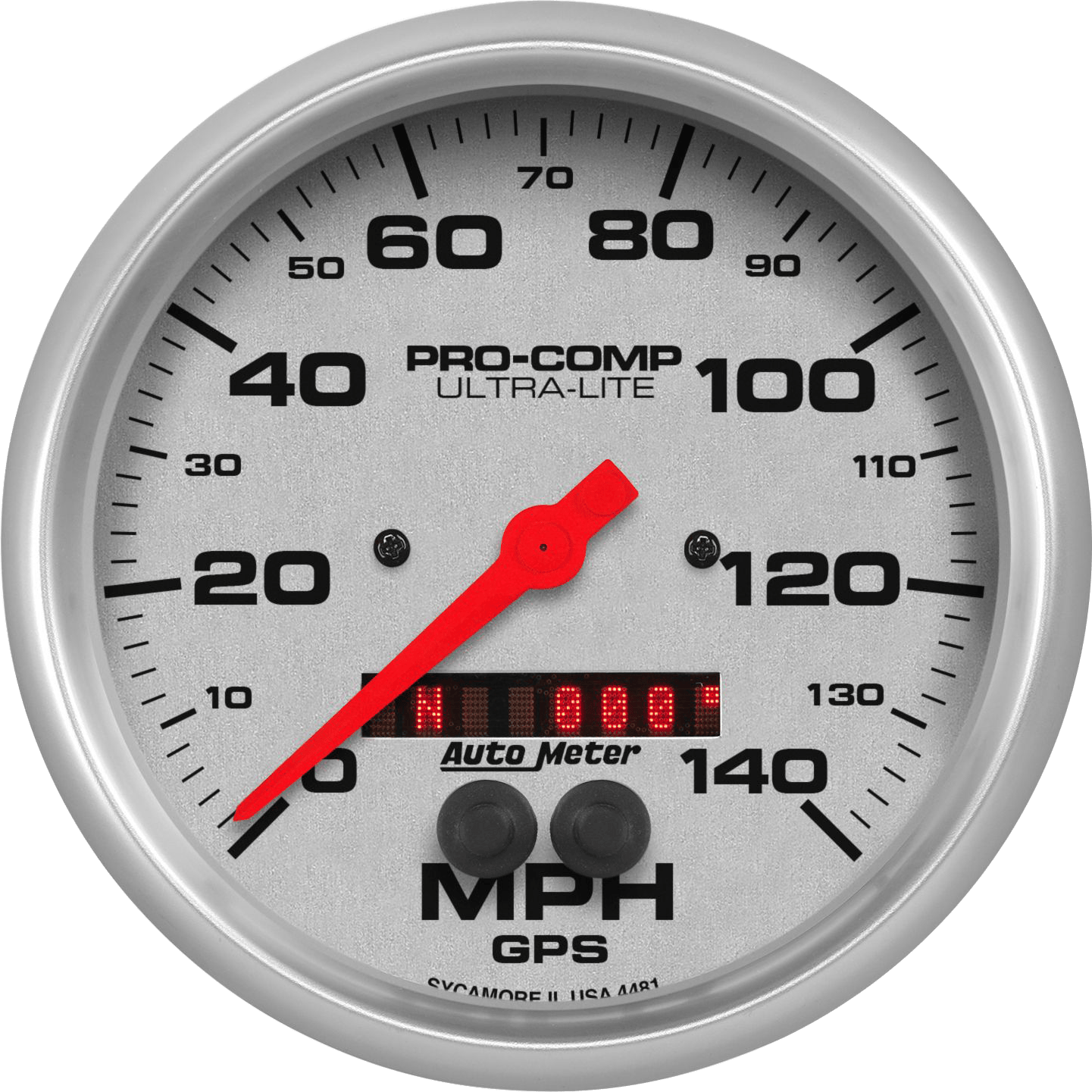 4481 AutoMeter Ultra-Lite 5" GPS 0-140 MPH Speedometer